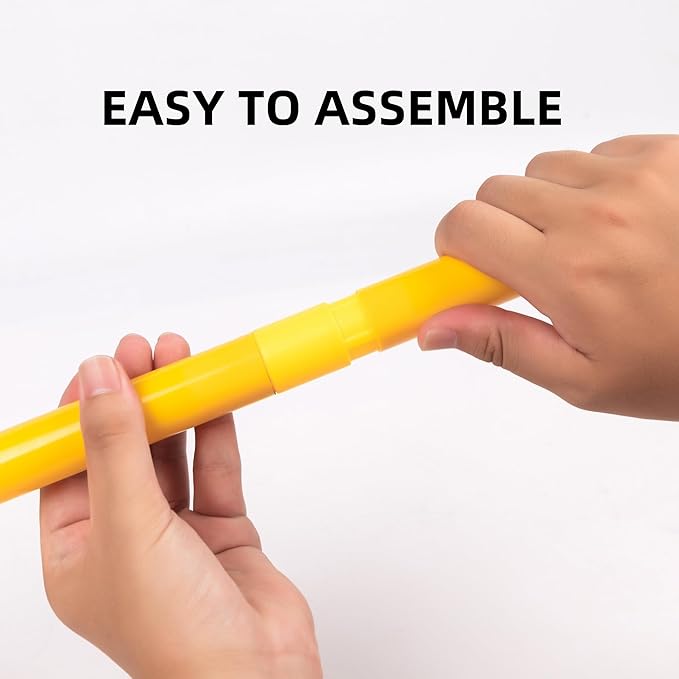 Agility Training Poles for Soccer/Dog/Horse,Adjustable Football Basketball Speed and Agility Training Equipment,Set of 6,5.4FT with Round Rubber Base