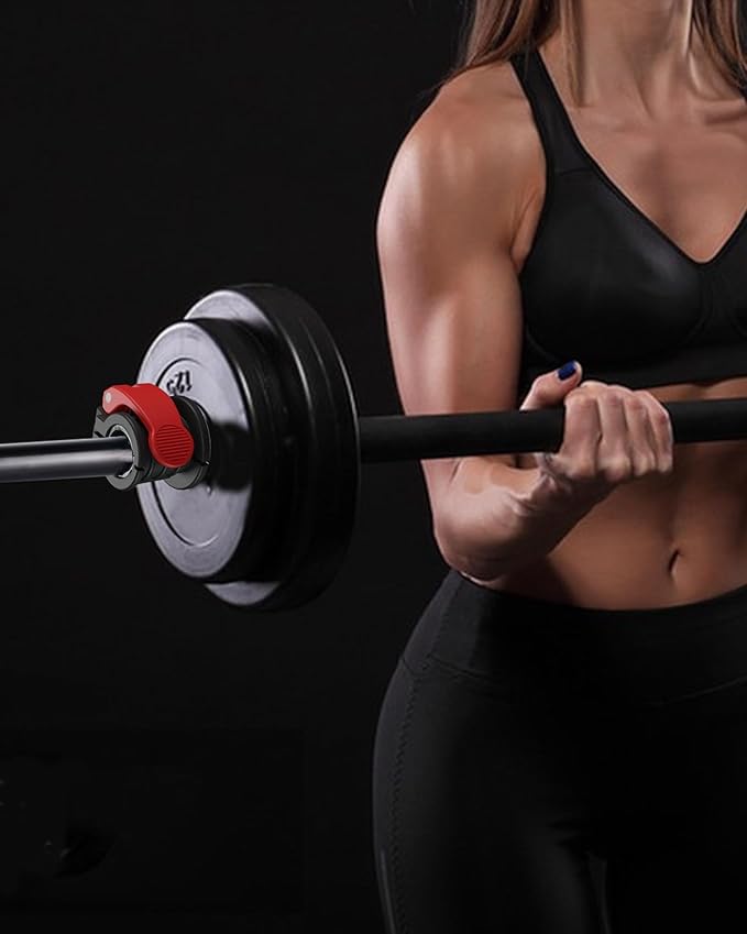 Barbell Clips 1 Inch Quick Release Weight Clamps 0.9-1.18inch Multi-Size Adjustable Olympic Clamps for Bars