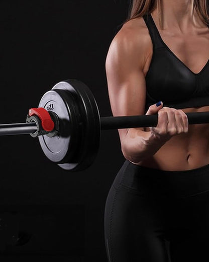 Barbell Clips 1 Inch Quick Release Weight Clamps 0.9-1.18inch Multi-Size Adjustable Olympic Clamps for Bars