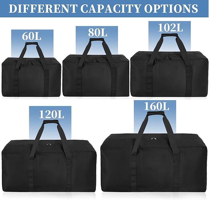 100L Large Travel Duffle Bag, Gear Bag for Men and Women, Storage Bag Ideal for Overnight Camping and Weekend Getaways