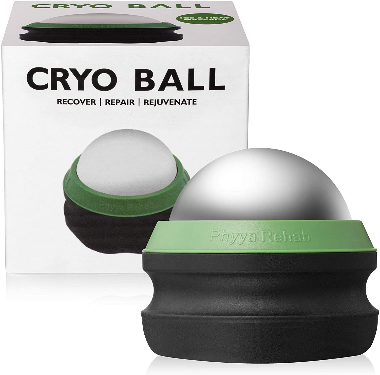 Phyya Rehab - Massage Ice Roller Ball - Roller for Muscles Deep Tissue - Cold Therapy - Plantar