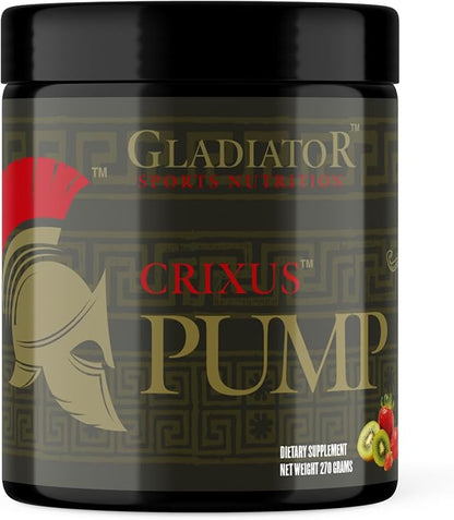 Crixus Pump Stimulant Free Nitric Oxide Pre-Workout Powder | Strength ??Performance | Great Taste for Men & Women (30 Servings, Stawberry Kiwi)