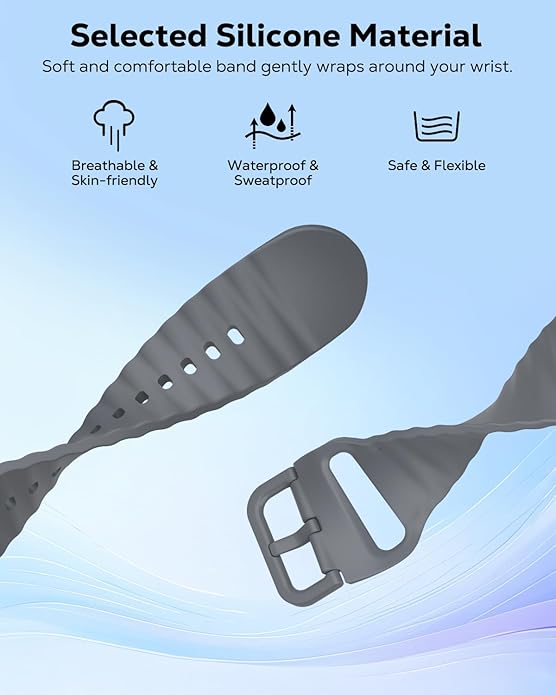 MoKo 2Pack Sport Watch Band Compatible with Apple Watch Band Ultra3/2/1 49mm/Series 11/10/9/8/7/6/5/4/3/2/1/SE3/SE2/SE 46/45/44/42/41/40/38mm,Adjustable Breathable Strap