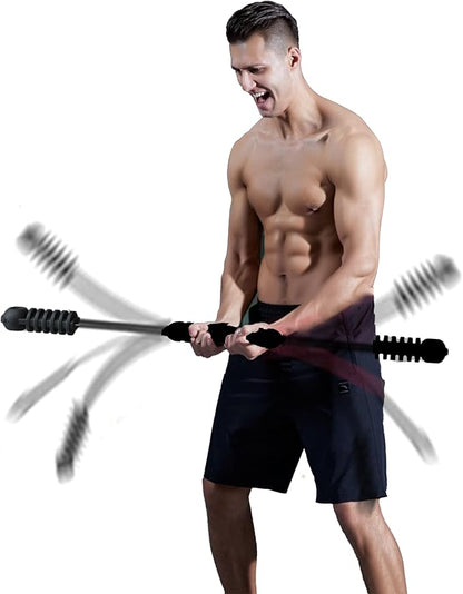 Upgraded Elastic Fitness Bar,Physical Therapy Equipment for Exercise Vibration Training,Fat Buring Workout for Yoga Pilates Sports,Abdominal Muscles Strength Exercises in Home Gym