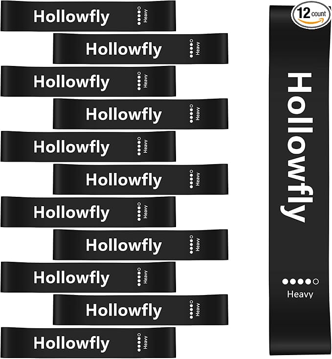 12 Pcs Latex Resistance Loop Exercise Bands for Booty Workout Stretch Exercise Bands Non Slip for Legs Squat Resistance Loop Women Men Starter Butt Hip Thigh Fitness