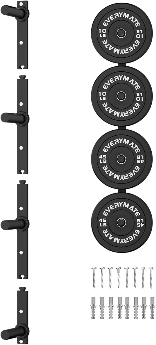 Weight Plate Storage Rack, Olympic Weight Plate Holder, Bumper Plate Storage, Home Gym Organizer