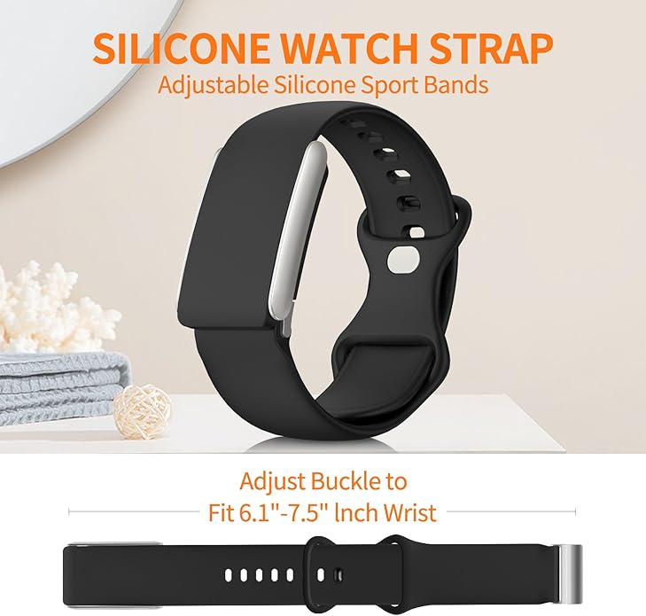 Band Compatible with WHOOP 5.0/MG SportFlex - ECG Strap, Soft Adjustable Silicone Waterproof Breathable Replacement Wristbands for Whoop 5.0 Sleep, Accessory for Health & Fitness Wearable