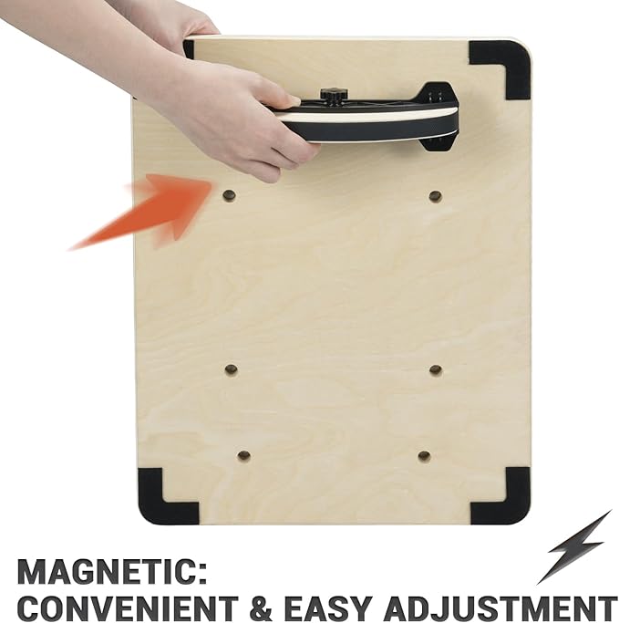 Sportneer 2-in-1 Balance Board ??Adjustable Wobble & Slant Board for Core Strength, Stretching, Rehab, Standing Desk, Home Gym Workout