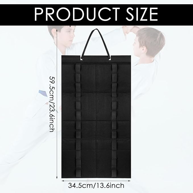 2 Pack Martial Arts Belts Organizer, Hanging Karate Belt Display Holds 12 Karate Belts for Martial Arts Learners(No Accessories Included)