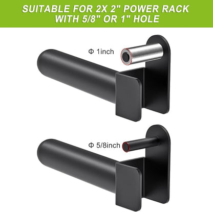 Kipika Weight Plate Holder for 2x2 and 3x3 Power Rack - Attachment for Storage - Fits Standard 1-inch or Olympic 2-inch Plates - Set of 2
