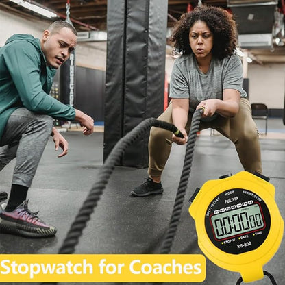 Stopwatch Timer Lap Split Digital Stopwatch with Clock Calendar Alarm, Large Display Stop Watch for Sports Kids Coaches Swimming Running