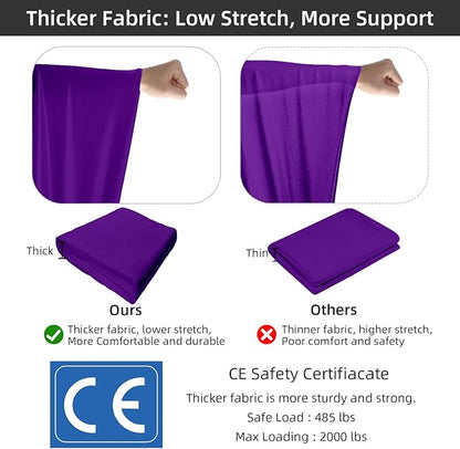 PRIOR FITNESS Aerial Silks Set, Professional Thicker Low Stretch Fabric 9/15/20 Yards Aerial Silk Swing Set with Hardware Guide, Yoga Starter Kit For Home, Aerial Yoga Hammock, Silks for Gymnastics, Antigravity Yoga, Inversion Exercise-All Levels