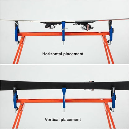 XCMAN Alpine Ski Vise PRO For Ski Tuning and Waxing Adjustable Angle and Height Durable and Stable - Jaw opens up to 105mm