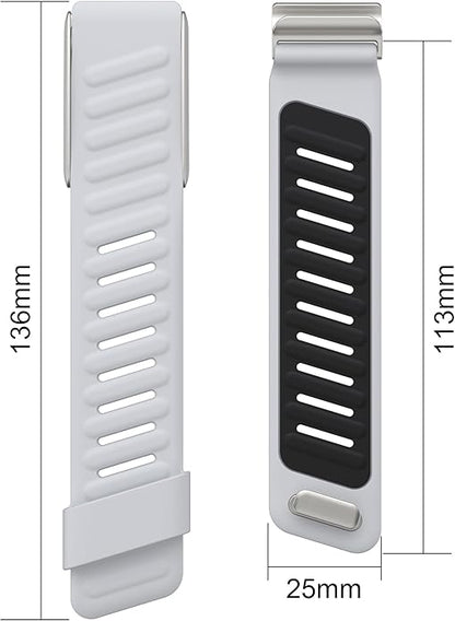 Comfort Durable Silicone Wristband Compatible with WHOOP 4.0 Band, Soft Silicone Sports Loop Strap for Men & Women, with U Shapped Connector