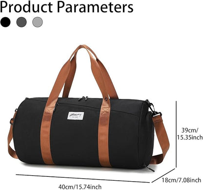 BE SMART Waterproof Mens Gym Bag with Shoe Compartment, Duffle Bags with Wet Pocket for Men, Lightweight Large Sport Duffel Option for Overnight Weekender, Fitness, Swim, Boxing,Travel