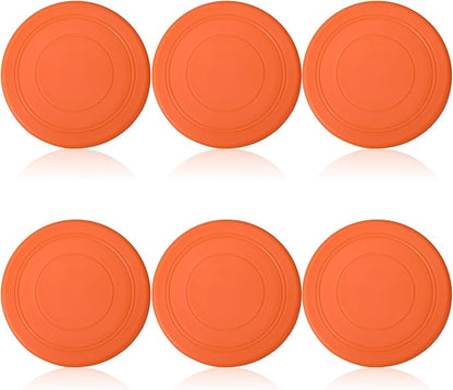 6 Pcs Kids Flying Disc 7 Inch Silicone Flying Disks Set for Kindergarten Outdoor Backyard Beach Lawn Park