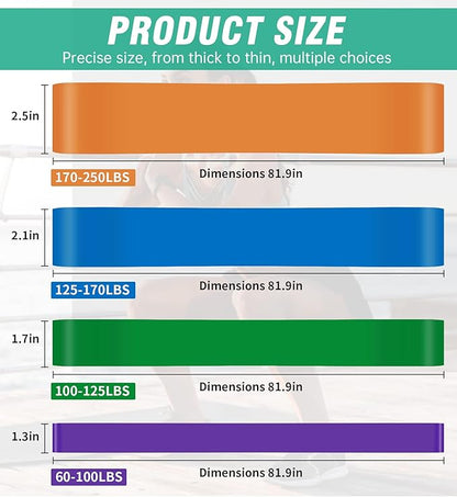 Alllvocles Resistance Band, Pull Up Bands, Pull Up Assistance Bands, Workout Bands, Exercise Bands, Resistance Bands Set for Legs, Working Out, Muscle Training, Physical Therapy, Shape Body, Men Women