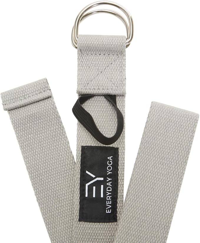 Everyday Yoga Super Strong Strap with Metal D-ring Buckle - Improve Flexibility, Stretching, and Physical Therapy Fitness.