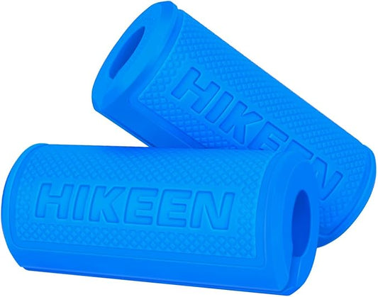 Hikeen Thick Bar Dumbbell Grips,Non Slip Hard Rubber Barbell Grips,Grips for Weight Lifting, Muscle Building-1.77", 2", 2.25" & 2.75" Outer Diameter