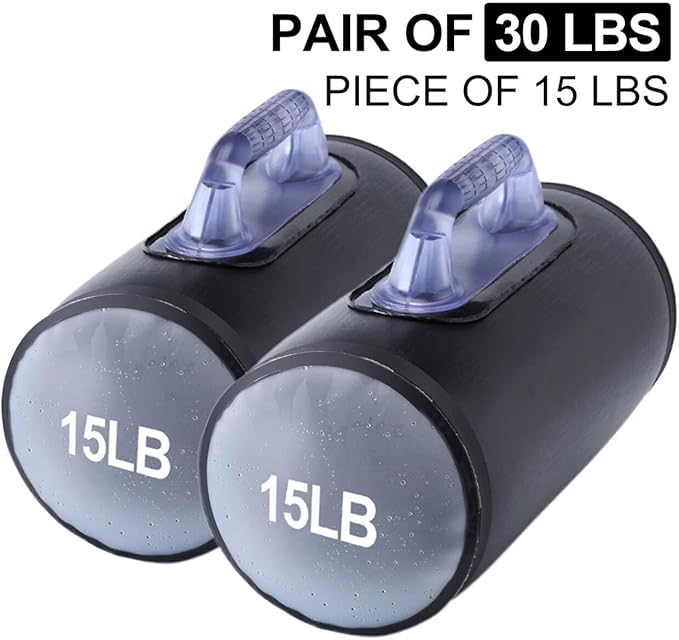 Water Dumbbells, Water Filled Training Dumbbells, Travel Weights Set, Adjustable Weights to 4-30 Lbs/Pair, Portable Gym for Strength Training, Fitness and Shaping