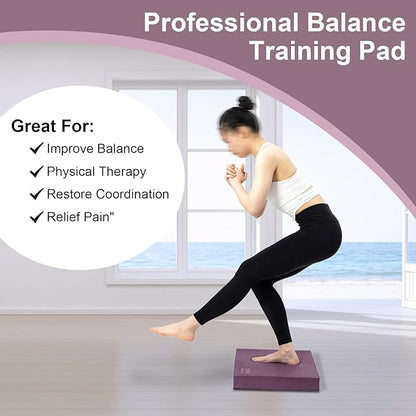 StrongTek Extra Wide Foam Balance Pad for Physical Therapy, 19" X 15.8" X 2.4", High-Density TPE Foam Pad for Exercise, Enhanced Stability, Core Strength, Non-Slip & Water-Resistant, for Fitness, Yoga