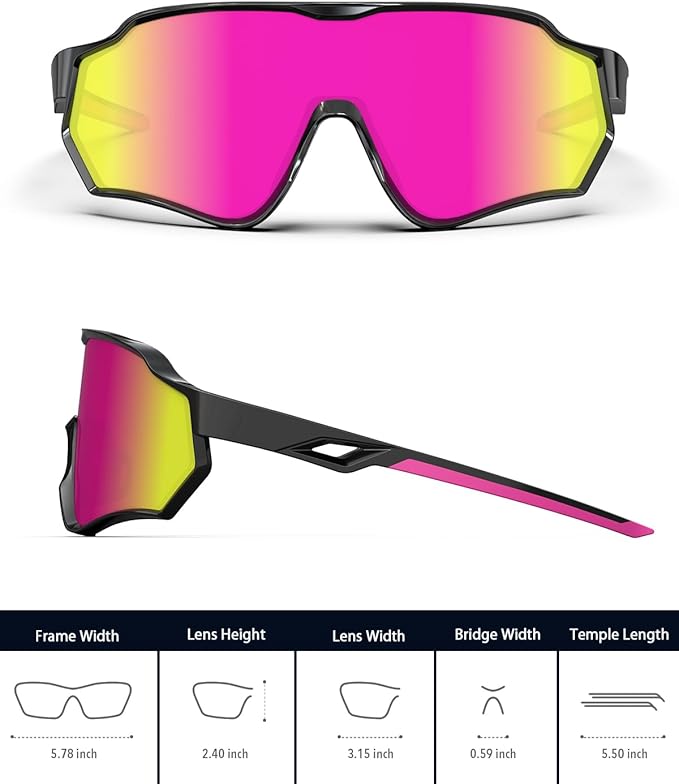 BEACOOL Polarized Running Sunglasses for Men Women UV400 Protection TR90 Sport Sunglasses for Fishing Cycling Baseball