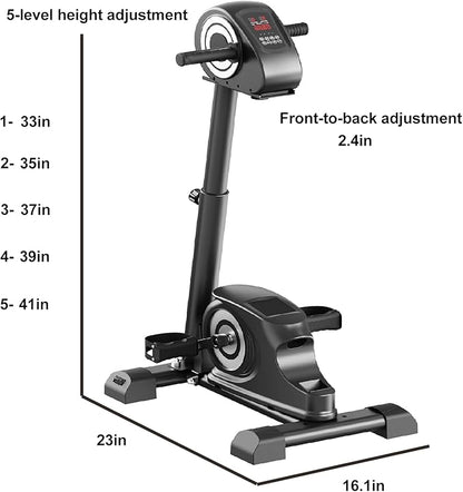 Motorized Rehabilitation Pedal Trainer ??Dual-Motor Electric Leg & Arm Exerciser with Active/Passive Modes, Low-Impact Quiet Rehab Equipment with LCD Display for Seniors & Physical Therapy