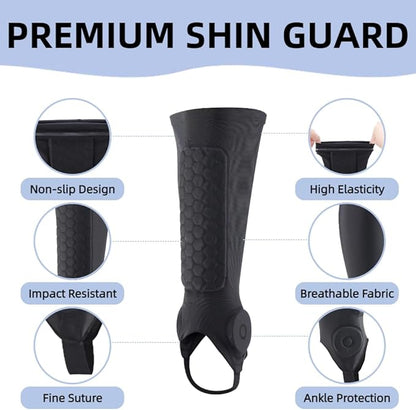 Soccer Shin Guards, Soccer Shin Guard Pads with Calf and Ankle Protection, SoccerProtective Equipment for Youth and Adult, SoccerAccessories for Boys and Girls