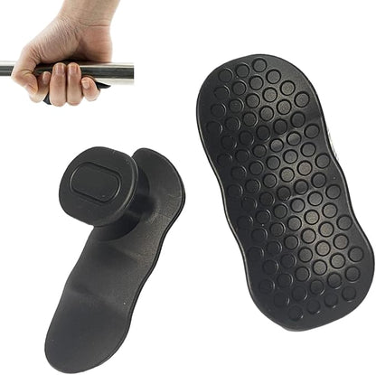 Ergonomic Non-Slip Fitness Grip Pads,Secured Finger Clip Hand Grips for Weightlifting,Pull-Ups,Dumbbells,Gym Workout Gloves,Palm Protectors for Men and Women(Black/Grey)