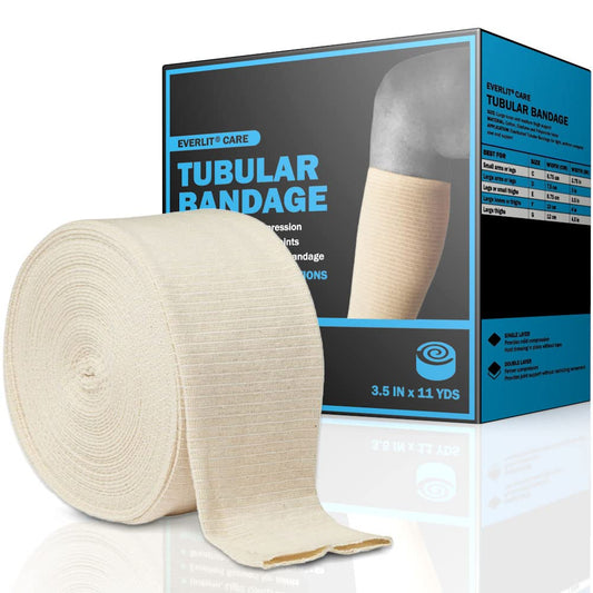 EVERLIT Elasticated Tubular Support Bandage | Stockinette Tubing for Large Arm, Knees, Legs | Light