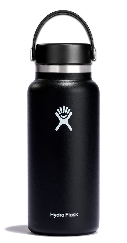 Hydro Flask Water Bottle - Insulated Stainless Steel - Wide Mouth Flex Lid, Non Spill, Leakproof