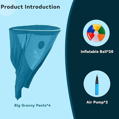 Granny Pants Yard Game Sets,4PCS Granny Pants Family Party Outdoor Games with Bouncy Balls for Adults and Kids,The Family Reunion Ultimate Backyard Party Games