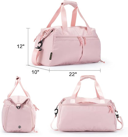 Weekender Duffel Bag with Shoe Compartment And Wet Pocket-Luggage Everyday Overnight Bag for Men and Women Travel-Carry On Gym Bag