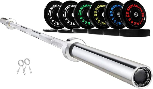 Olympic Bumper Plates Set, 2" Weight Plates for Strength Training & Weightlifting, Paris or Set or Set with Barbell, Multiple Options