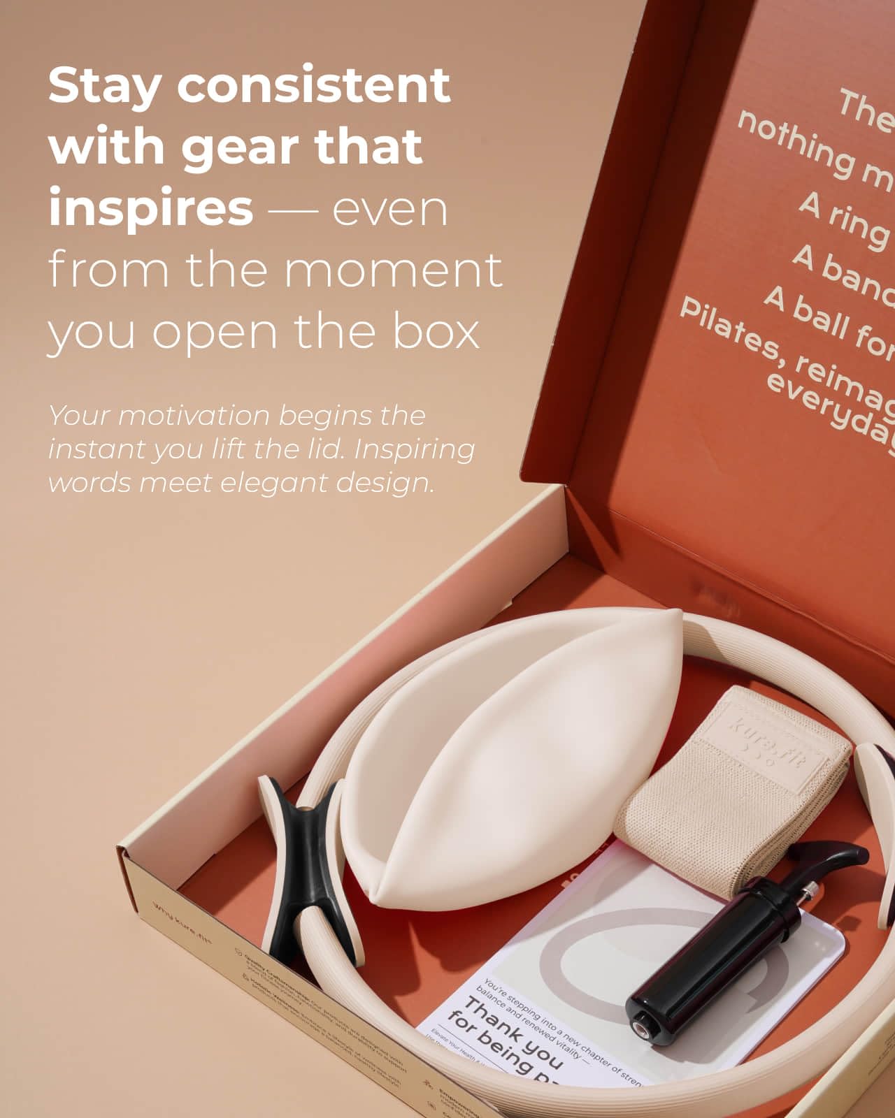 kure.fit Pilates Kit | Home Pilates Equipment | Workout Accessories & Guide