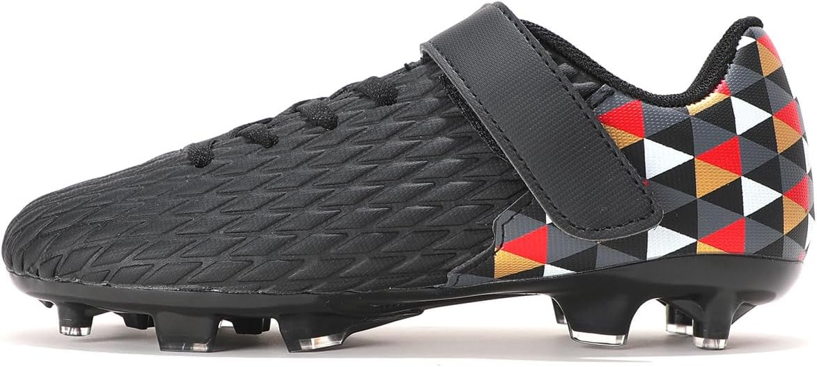 Soccer Cleats for Kids & Youth | Lightweight Football Shoes for Firm Ground | Durable Girls & Boys Soccer Cleats with Non-Slip Sole | Comfortable Soccer Boots | Unisex Size 11-6