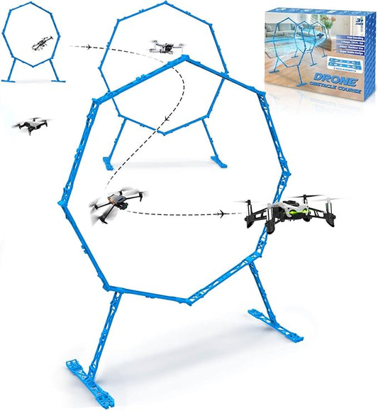 Drone Obstacle Course, Includes 3 Pack Easy to Build Obstacle Hoop, FPV Racing Drone Loop Gate