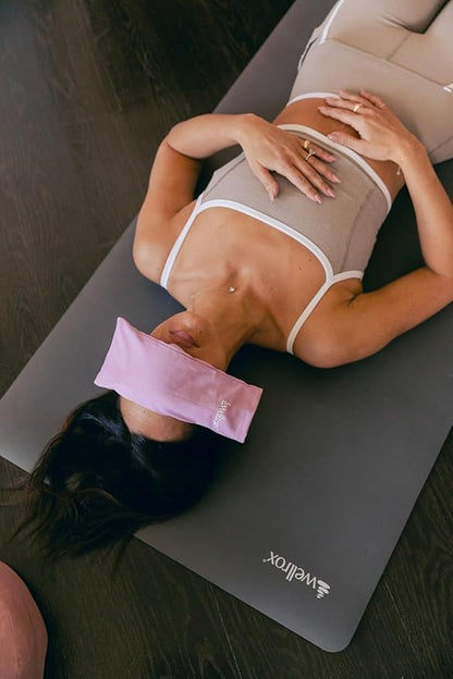Weighted Eye Pillow - Flaxseeds & Lavender Eye Pillow Weighted for Restorative Yoga, Meditation & Stress Relief (Natural, Scented)
