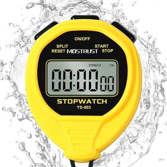 Digital Simple Stopwatch, 1/30 Lap Basic Stopwatch, No Bells, No Clock, No Alarm, Silent, Child