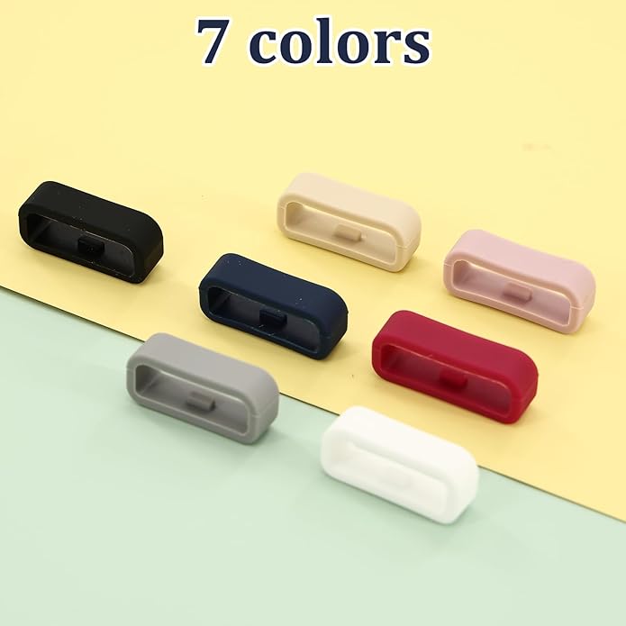 21 Pieces of Magic Band Clips, Magic Band Plus, Silicone Fastener Rings Loop Secure Holder Protectors Suitable for Smart Sports Watches(7 Colors)