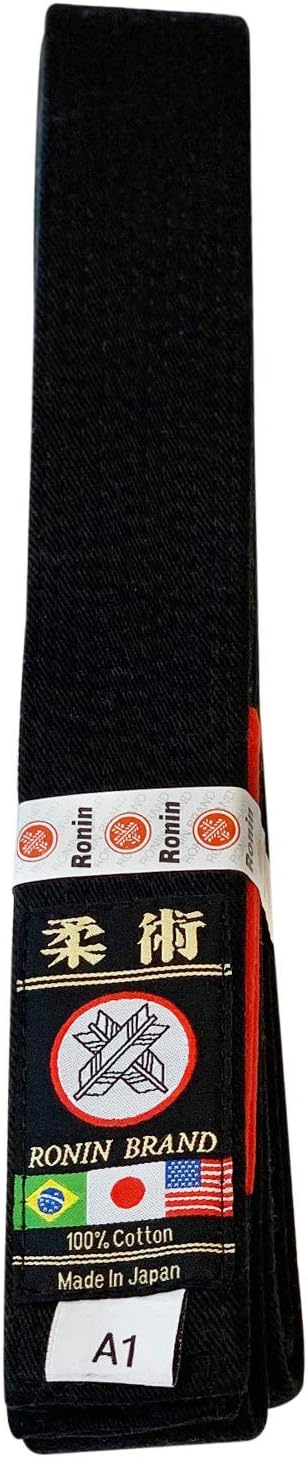 Ronin Brand - Japan Made Deluxe Jiujitsu BJJ Gi Belt - 1.75” wide-12 Row Stitching