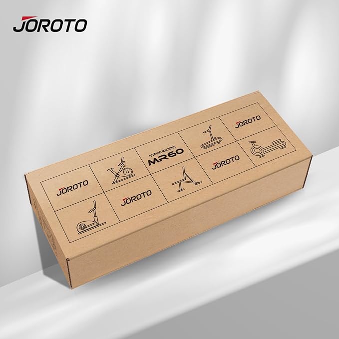 JOROTO Rowing Machine for Home Foldable, Air Magnetic Rowing Machines with 10-Level Adjustable Resistance, Quiet Ergonomic Seat，Bluetooth App, Max 350LBS, Space-Saving Home Gym, Gray