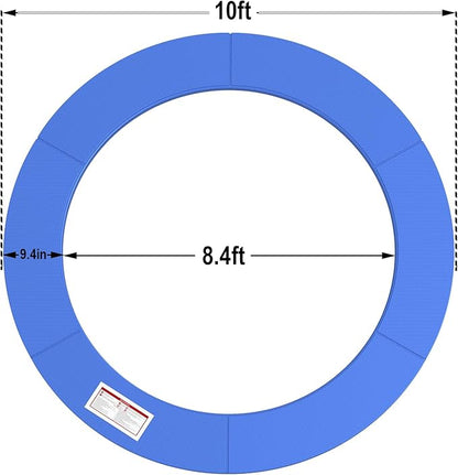 LANGXUN Universal Trampoline Repalcement Safety Pad, 8ft 10ft 12ft 14ft 15ft 16ft Waterproof Surround Spring Foam Cover for Round Frame