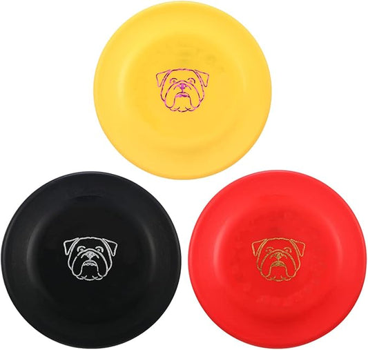 Dog Flying Disc, 3 Pcs Competition Dog Flyer Toy, Soft Indestructible Rubber Lightweight Flying
