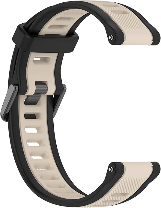 Compatible with Garmin Forerunner 165 Watch Band, 20mm Width Silicone Replacement Bands for Garmin Vivoactive 3 / Vivoactive 5 / Forerunner 55, 245, 645 Music Smartwatch