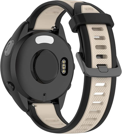 Compatible with Garmin Forerunner 165 Watch Band, 20mm Width Silicone Replacement Bands for Garmin Vivoactive 3 / Vivoactive 5 / Forerunner 55, 245, 645 Music Smartwatch