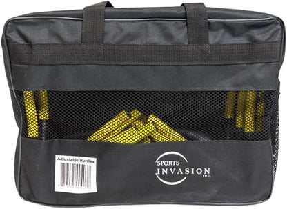 Adjustable Speed Training Hurdle Set of 6 (Adjust to 9" or 12") with Carrying Bag