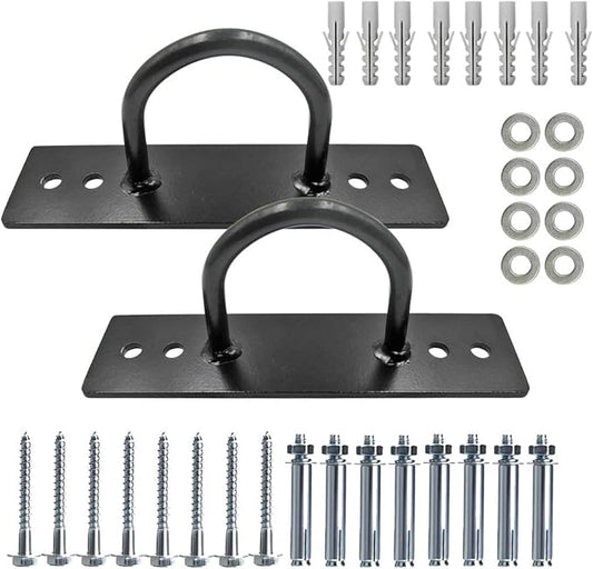 Battle Ropes Anchor, Battle Rope Wall Ceiling Mount Kit Bracket Hook for Suspension Straps Crossfit Gymnastic Rings, Body Weight Strength Training Systems, Yoga Swings Hammocks, Boxing Equipment