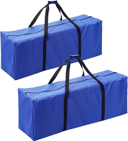 Sports Duffle Bag - Extra Large Travel Duffel Luggage Bag with Upgrade Zipper, Sturdy & Water Resistant Big Storage Bag for Christmas Tree (Blue 47inch 2Pack)