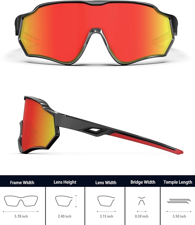 BEACOOL Polarized Running Sunglasses for Men Women UV400 Protection TR90 Sport Sunglasses for Fishing Cycling Baseball